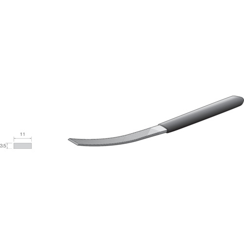 ミニモ　コテヤスリ　舟型　中目　平