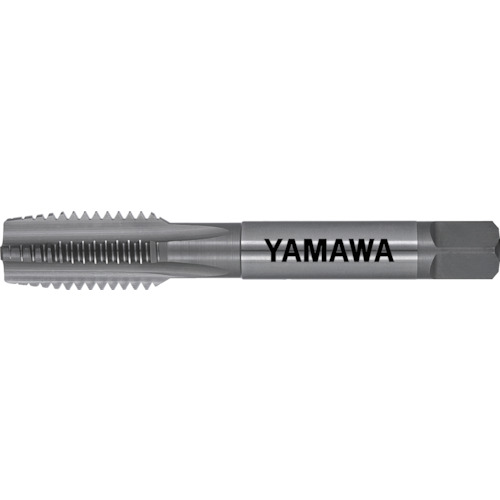 ヤマワ　ダイカスト用ハンドタップ　LA−HT　P4　M14X1．5　5PJAN：4582639468940メーカー：（株）弥満和製作所 / ブランド：ヤマワ / 原産国：日本特長●アルミニウム合金ダイカスト（ADC）、亜鉛合金ダイカスト（ZDC）などめねじの収縮する傾向に対応したオーバーサイズタップです。用途●被削材：アルミ圧延材、アルミ合金鋳物、亜鉛合金鋳物に。仕様●先端：中●精度：P4●精度表記：P級●呼び寸法：M14●ピッチ(mm)：1.5●ねじ長さ(mm)：26●全長(mm)：88●シャンク径(mm)：10.5●シャンク四角部(mm)：8●下穴径(mm)：12.6●加工ねじ：メートルねじ●表面処理：窒化処理●溝数：4●食い付山数：5山●シャンク長(mm)：45●四角部の長さ(mm)：11材質／仕上●高速度工具鋼（HSS）