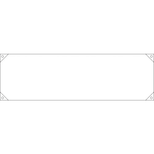 緑十字　横断幕（横幕）　白無地タイプ　横断幕100（白）　450×1580mm　ナイロンターポリン