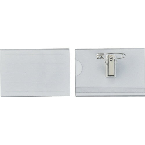 Name Tags - 緑十字　名刺型名札（ハードケース）　NF－25　内寸50×75mm　5個組　両用クリップ付