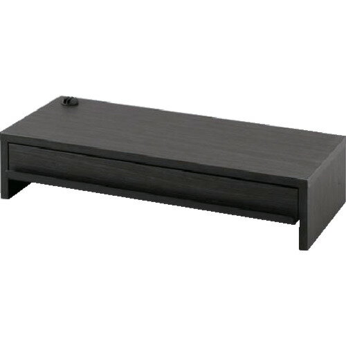 IRIS　289236　モニター台　引出し付き　ブラックオーク