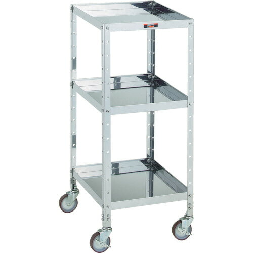 TRUSCO　V型ステンレスワゴン　350X420XH835　3段