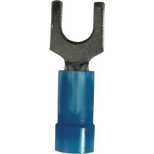 ストロングホールド　ビニール絶縁被覆付圧着端子（先開形）　電線サイズ：AWG16～14／1．25～2sq　取付ネジ：M4　25個入り　EV14－8FB－Q