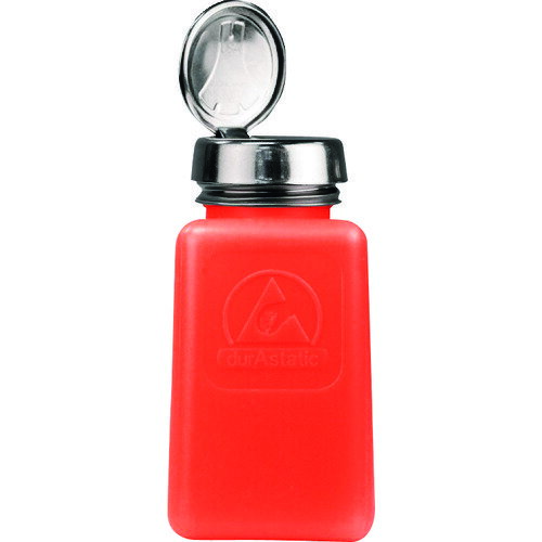 DESCO　静電気拡散性ボトル　オレンジ色　ワンタッチ　HDPE　180cc