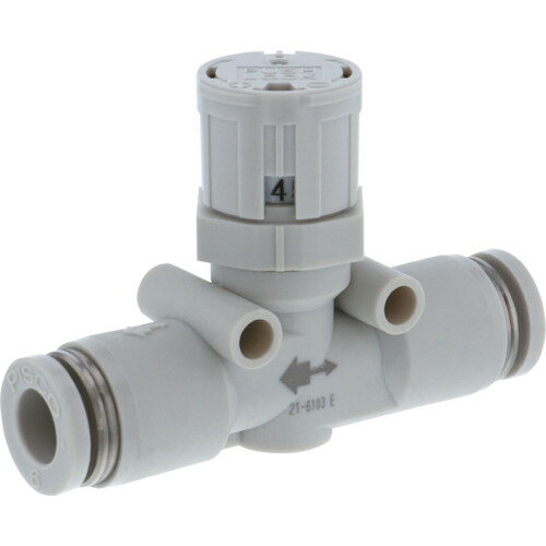 PISCO　スピードコントローラダイヤル付タイプ　ユニオンストレート（低流量タイプ）　φ6用JAN：trusco2603343メーカー：（株）日本ピスコ / ブランド：PISCO / 原産国：日本特長●ダイヤル表示による流量確認が可能です。...