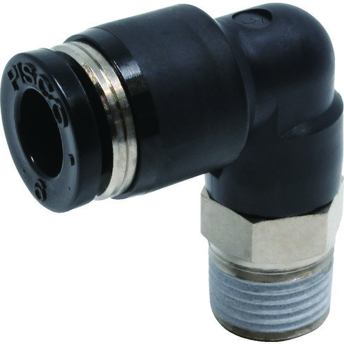 ピスコ　チューブフィッティング　エルボ　適合外径6mm　接続口径R1／8