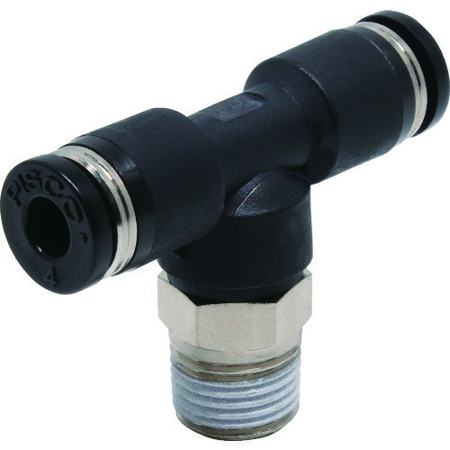 ピスコ　チューブフィッティング　ティー　適合外径4×4mm　接続口径R1／8