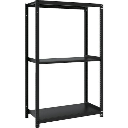 TRUSCO　スチールラック　M1型ボルトレス軽量棚900X420XH1500　3段　サテンブラック