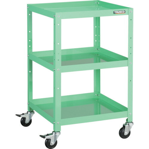 TRUSCO　ツールワゴン　ラビットワゴン　500X500　ゴム車輪　ヤンググリーン