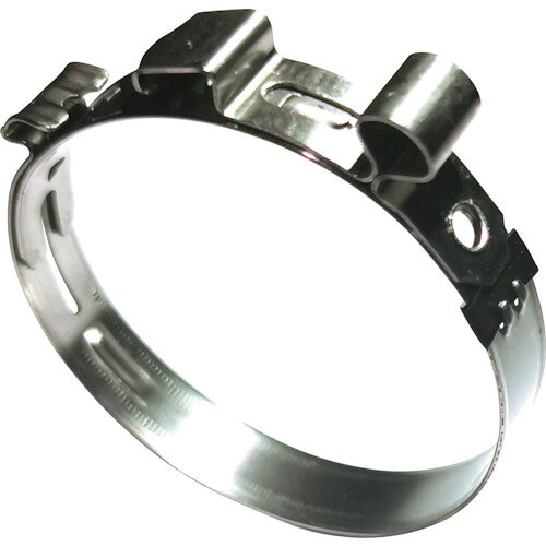 CAILLAU　ホースクランプ　CLIC−E　締付径42〜43mm JAN：trusco3669511 メーカー：CAILLAU社 / ブランド：CAILLAU / 原産国：フランス 特長●真円度が高く、締め付け力が均等に分散されるため、高い密閉性を保持することができます。●独自のロック機構を搭載しており、高圧力、引き剥がし、振動などの強い負荷に耐性があります。●専用工具でワンクリックで取付けと取外しが何度でも可能です。●軽量でコンパクトな設計であり、ボルト式バンドと比較して狭所でも着脱が容易です。●オーステナイト系ステンレスを採用しており耐腐食性が高いです。●強い剛性を持ちながらもバンドの丸みによりホースへの損傷も避けられます。●カラーバンド付きでサイズをすぐに識別できます。●ベーシックタイプと比較して取付前の内径に余裕があるので取付位置まで移動しやすいです。●公差が大きいので締め付けるホースやパイプの膨張や収縮に対応できます。●より広範囲の温度に対応可能です。 用途●冷却、暖房、パワーステアリング、油圧システムなどの高圧力がかかるホース・チューブの結束に。 仕様●最大径(mm)：43●最小径(mm)：42●バンド幅(mm)：9●厚さ(mm)：0.6●適応使用環境(℃)：-40〜+140 仕様（詳細）●バンドカラー：ブラック●クリアランス（公差）：1mm●公差補正機能付・広域温度帯対応 材質／仕上●ステンレス