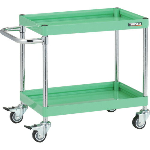 TRUSCO　ファルコンワゴン　600×400　ウレタン車輪　ヤンググリーン
