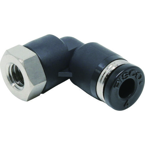 ピスコ　チューブフィッティング　メスエルボチューブ4ネジM6X1