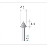 ナカニシ　電着ダイヤモンドバー　刃径6mm
