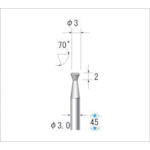 ナカニシ　電着ダイヤモンドバー　刃径3mm
