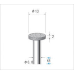 ナカニシ　電着ダイヤモンドバー　平＃120　刃径13×軸径6×45L