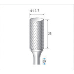 ナカニシ　超硬カッター　円筒（シングルカット）　刃径12．7mm　刃長25mm