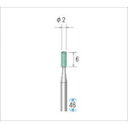 ナカニシ　軸付砥石（1Pk（袋）＝10本）粒度100　グリーン　円筒　外径2mm