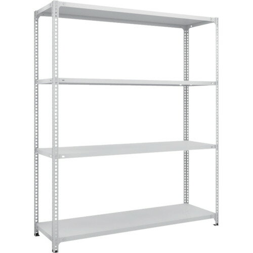 TRUSCO　スチールラック　SBL型抗菌塗装セミボルトレス軽量棚　W1500XD450XH1800　4段　W色