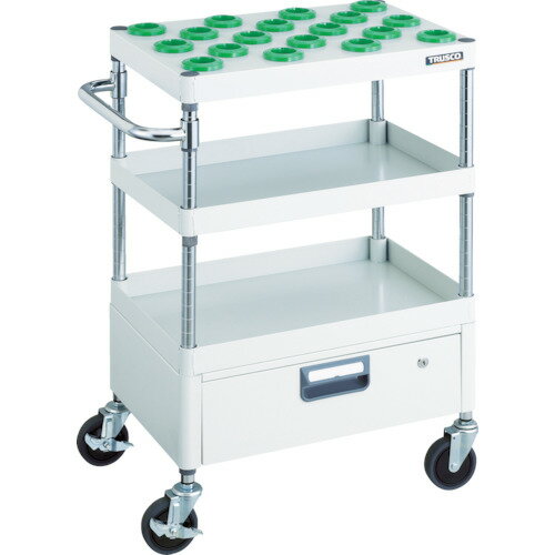 TRUSCO　ツールワゴン　フェニックスワゴン　省音　600X400　1段引出付　BT－40　ホワイト