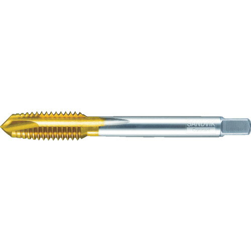 SANDVIK　コロタップ（780）JAN：trusco6059724メーカー：サンドビック（株）コロマントカンパニー / ブランド：SANDVIK / 原産国：スウェーデン特長●高生産性タップ工具です。●長い工具寿命と優れた切りくず処理による、高い安定性です。●耐熱性の高いTiNコーティングにより、熱がこもりやすい被削材でも長寿命です。●被削材別にタップを取り揃えているため、選択が容易です。用途●通り穴加工用。●被削材：鋼、鋳鉄、アルミ合金。仕様●精度：6H●呼び寸法：M8●ピッチ(mm)：1.25●ねじ長さ(mm)：18●全長(mm)：70●シャンク径(mm)：6.2●シャンク四角部(mm)：5●下穴径(mm)：6.75●食い付山数：4.5山●加工ねじ：メートルねじ●表面処理：TiNコーティング●刃数(枚)：3●刃径(mm)：8●刃長(mm)：18材質／仕上●高速度鋼(HSS-E)