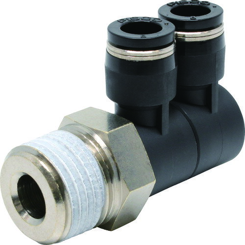 ピスコ　チューブフィッティング　ダブルユニバーサルエルボチューブ8ネジ04