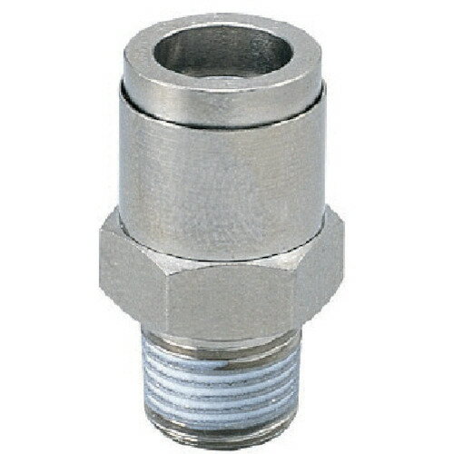 ピスコ　チューブフィッティング　ブラスストレート　チューブ12　ネジR1／2　ゴムHNBR