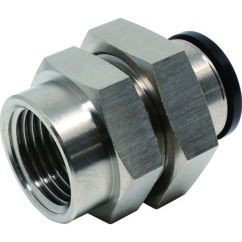 ピスコ　チューブフィッティング　メス隔壁ストレート　チューブ16　接続口径R1／2