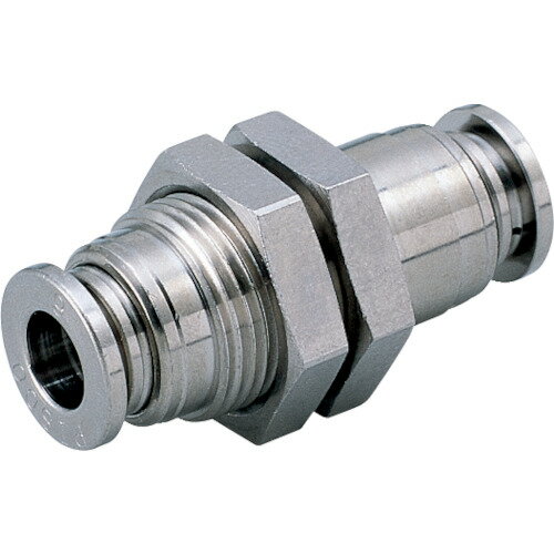 ピスコ　チューブフィッティングブラス　隔壁ユニオン　カバー無し