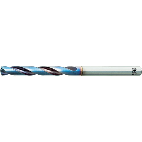OSG　超硬油穴付きADOドリル（内部給油タイプ）　5Dタイプ　刃径13．3mm　シャンク径14mm　8693350JAN：trusco8265220メーカー：オーエスジー（株） / ブランド：OSG / 原産国：日本特長●「EgiAsコーティング」を採用することにより耐摩耗層で摩耗を抑え、ナノ周期積層で割れの伝播を防止します。●新コーティング「EgiAs(イージアス)」コーティングを採用し、耐摩耗性・じん性が向上しております。用途●被削材：低・中・高炭素鋼、合金鋼、調質鋼、焼入鋼、ステンレス鋼、工具鋼、鋳鉄、ダクタイル鋳鉄、銅合金、アルミ合金鋳物、チタン合金、インコネル、マグネシウム合金。仕様●切削径DC(mm)：13.5●フルート長さLCF(mm)：108●全長OAL(mm)：176●接続径DCON(mm)：14●コーティング：EgiAsコーティング●有効加工深さ：5D(刃径×5倍)材質／仕上●超硬合金(Carbide)