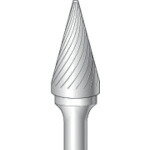 ナカニシ　超硬カッター　テーパー（シングルカット）刃径12．7mm　刃長22mm