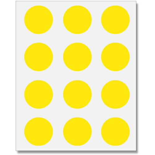 HEIKO　タックラベル　φ28　No．443　黄色　180枚入り