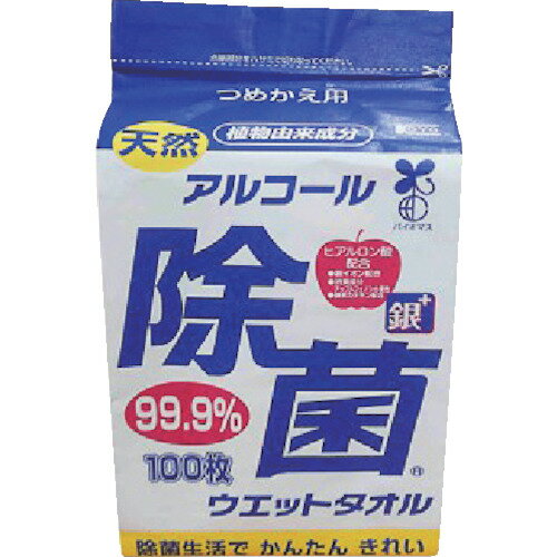 コーヨーカセイ　天然アルコール除菌ウエットタオル　詰替用100枚