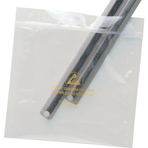 DESCO　ESDバッグ、STATFREE、透明、ジップ式、203　mm　x　254　mm、入数100