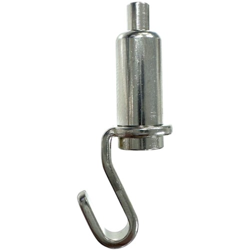 【特長】●ワイヤー自在専用フックです。【仕様】●適合ロープ径(mm)：1.0〜1.5●使用荷重(kg)φ1.0：12●使用荷重(kg)φ1.2：15●使用荷重(kg)φ1.5：20【材質／仕上】●真鍮●フック:鉄