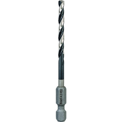 【用途】●DRILL型での鉄工の穴あけに。【仕様】●刃径(mm)：4.0●全長(mm)：83●シャンク径(mm)：6.35●先端角度(°)：135●差込角(mm)：6.35【仕様2】●錐径：4mmφ●有効長(mm)：43●六角軸(mm)：9【材質／仕上】●ハイス鋼