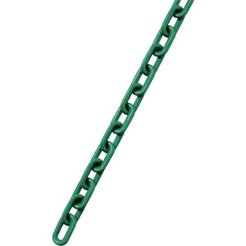 緑十字　プラスチックチェーン　緑　PT−820G　長さ20m（線径8mmΦ）　ポリエチレン