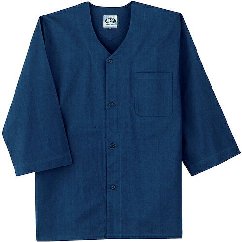 Work Clothes - 桑和　65011　ダボシャツ　ネイビー　LL