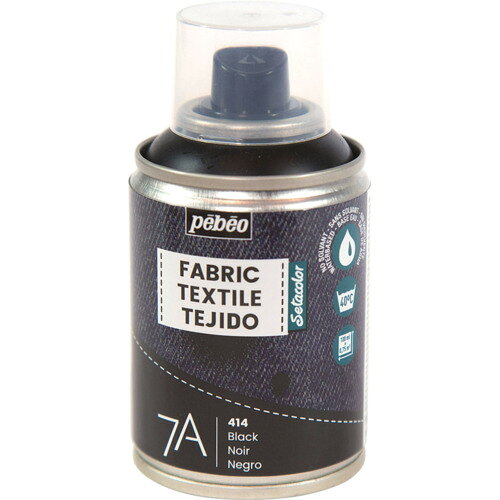 ペベオ　布用水性アクリルスプレー　セタスプレー　100ml　ブラック