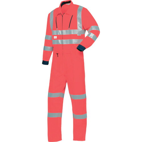 【特長】●JIS T8127クラス3に適合した反射型腰割れ式つなぎ服です。【用途】●夜間の工事現場や飛行場の整備スタッフ、他。【仕様】●色：レッド●サイズ：S●身長(cm)：157〜162●肩幅(cm)：44●胸囲(cm)：110●ウエスト(cm)：94●股下(cm)：72●袖丈(cm)：54●適合身長(cm)：157〜162【仕様2】●JIS T8127 クラス3適合【材質／仕上】●ポリエステル100％