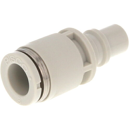 PISCO　ライトカップリング　15シリーズプラグ　ストレートワンタッチ継手タイプ　6mm　ライトグレー仕様