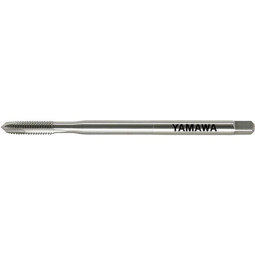 【特長】●標準全長のポイントタップでは届かない部位へのねじ加工が可能なロングタイプのタップです。【用途】●通り穴加工用。●被削材:中炭素鋼、高炭素鋼に。【仕様】●精度：P3●精度表記：P級●呼び寸法：M6●ピッチ(mm)：1●ねじ長さ(mm)：15●全長(mm)：150●シャンク径(mm)：6●シャンク四角部(mm)：4.5●下穴径(mm)：5.09●食い付山数：5山●加工ねじ：メートルねじ●表面処理：ノンコーティング●溝数：3●首下の長さ(mm)：30●シャンクの長さ(mm)：40●シャンク四角部の長さ(mm)：7【材質／仕上】●高速度工具鋼（HSS）