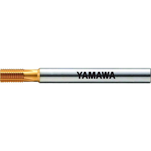 【特長】●ヘリカル送り機能を利用したねじ加工工具です。●一本でピッチが同じであれば径の異なる、おねじ・めねじ加工が出来ます。●右ねじ・左ねじのどちらも加工出来ます。【用途】●おねじ・めねじ加工用。●被削材：低炭素鋼、中炭素鋼、高炭素鋼、鋳鉄、強靭鋳鉄、黄銅、アルミ圧延材、アルミ合金鋳物に。【仕様】●呼び寸法：12204X14G●山数：14●刃径(mm)：12●刃長(mm)：20●全長(mm)：80●刃数(枚)：4●シャンク径(mm)：12●表面処理：TiNコーティング●最小加工径：1/2・3/4●加工ねじ：管用平行ねじ(G・PF)【材質／仕上】●高速度工具鋼：コバルトハイス（HSS-Co）