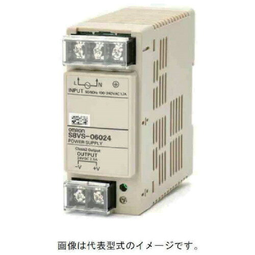 【特長】●DINレール取り付けに標準対応しています。【用途】●商用電源(AC100Vなど)を入力して変換し、直流(DC24Vなど)を得る際に。【仕様】●幅(mm)：40●高さ(mm)：95●長さ(mm)：103.3●容量(W)：60●出力電圧：DC24V●定格入力電圧：AC100〜240V●表示モニタ：なし（標準タイプ）●アラーム出力：シンク(エミッタCOM）(60Wはアラーム出力できません)●端子台形状：ねじ端子台【仕様2】●出力電圧：DC24V●定格入力電圧：AC100〜240V●表示モニタ：なし（標準タイプ）●アラーム出力：シンク(エミッタCOM）(60Wはアラーム出力できません)●端子台形状：ねじ端子台●カバー付／DINレール取り付け●高調波電流規制
