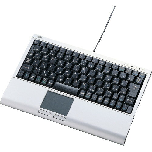 【特長】●省スペースな場所に最適なタッチパッド付キーボードです。●テンキー無しの省スペースキーボードにノートPCのタッチパッドを搭載したモデルです。●限られたスペースでキーボードとマウス操作を同時に行いたい時に便利です。●ノートPCの操作感をデスクトップパソコンでも味わえます。●USB接続でキーボード・タッチパッド両方使えます。【仕様】●幅(mm)：291●奥行(mm)：197●高さ(mm)：29●ケーブル長(m)：1.5●インターフェース：USB【仕様2】●キー/キー表示：87キー日本語109A配列●インターフェース：USB●キースイッチ：メンブレン●キーピッチ：19mm(文字キー以外は除く）●キーストローク(mm)：3.5±0.5●動作力(g)：55±15●消費電流：100mA以下●適合OS：Windows8.1・8・7・Vista・XP