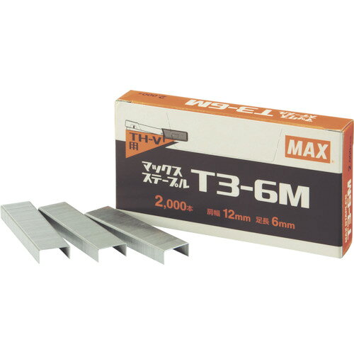 【特長】●T3ステープルです。【用途】●ハンマタッカ・ガンタッカ・バッテリタッカなどに。●各種シート留め。●見切り材留め。●断熱材留め。●アスファルトフェルト留め。●布・薄ベニヤ留め。【仕様】●線径(mm)：幅0.7×厚さ0.5、幅13、長さ6【材質／仕上】●本体：鉄