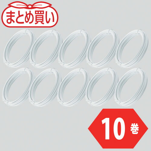 TRUSCO　まとめ買い　カラー針金　小巻タイプ　黄　18番手　線径1．2mm×10m　10本