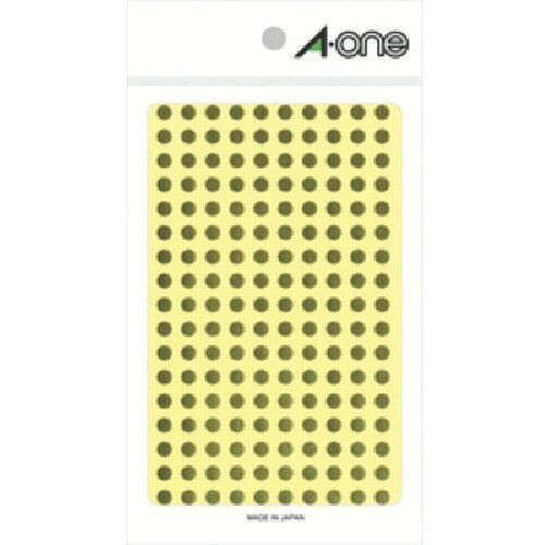 3M　エーワン［［TM上］］　カラーラベル　丸型　5mmΦ　金　（6枚入）