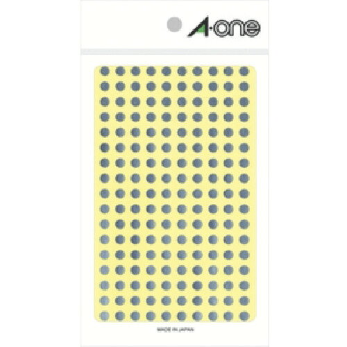 【特長】●豊富なカラーで識別に便利な丸型のラベルです。【用途】●グラフや分布図の作成に●在庫管理などの色分け表示に【仕様】●色：銀●面付：10列×18段(180片)●1パック内：1080片●シートサイズ：90×150mm●ラベルサイズ直径(mm)：5●厚さ(mm)：0.09【仕様2】●ラベル厚さ：0.09mm●シートサイズ：150×90mm【材質／仕上】●アルミ箔紙