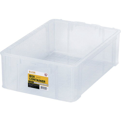 【特長】●収納用品として暮らしのさまざまな場面で多目的に活用できるBOXコンテナです。【用途】●収納に。【仕様】●容量(L)：21.3●色：クリア●外形寸法(mm)間口：516●外形寸法(mm)奥行：372●外形寸法(mm)高さ：169●有効内寸(mm)間口：432●有効内寸(mm)奥行：316●有効内寸(mm)高さ：160●適合フタ(別売)：C-22R【材質／仕上】●ポリプロピレン