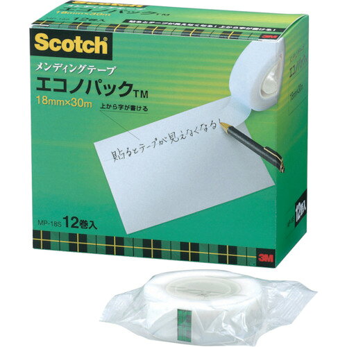 3M　メンディングテープエコノパック　18mmX30m　巻芯径25mm　12巻入